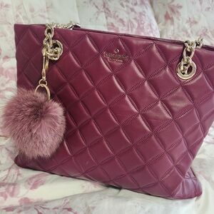 Kate Spade Quilted Purple Tote Bag